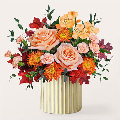 Spiced Latte Bouquet with Ivory Vase – WOYSHNER'S FLOWER SHOP, Lackawanna NY