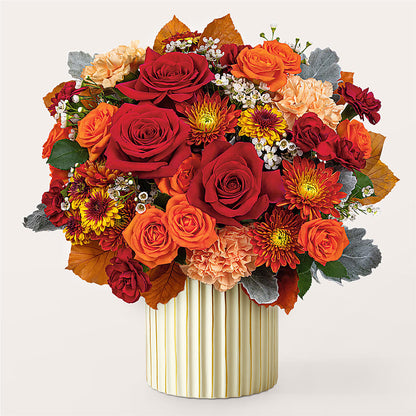 Merlot Bouquet with Ivory Vase – WOYSHNER'S FLOWER SHOP, Lackawanna NY
