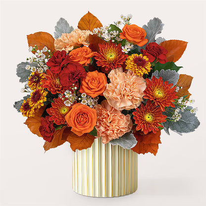 Merlot Bouquet with Ivory Vase – WOYSHNER'S FLOWER SHOP, Lackawanna NY
