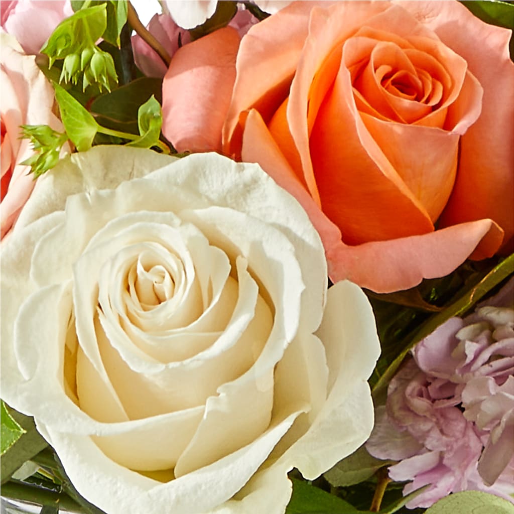French Market Bouquet – lavender, peach, pink, white flower