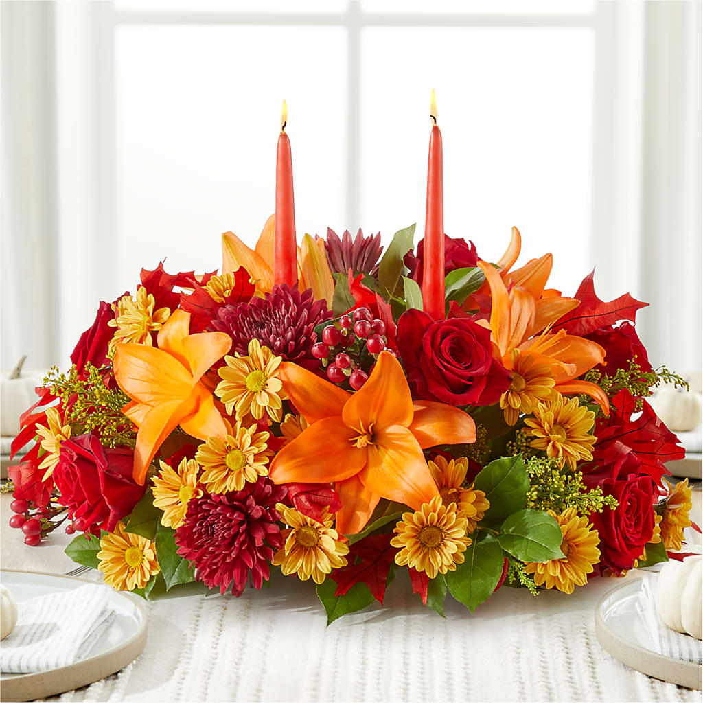 Autumn's Embrace Centerpiece – WOYSHNER'S FLOWER SHOP, Lackawanna NY