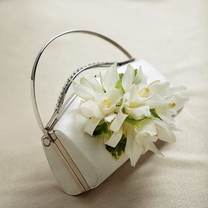 White Purse Decor – WOYSHNER'S FLOWER SHOP, Lackawanna NY
